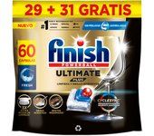 Finish Powerball ULTIMATE PLUS ALL IN 1 x60 x120 x180 x240 Pastillas para Lavavajillas, Limpieza Intensiva, Elimina Restos Quemados, Brillo Diamante, Cuida y Protege