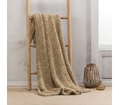Manterol - Manta plaid de sofá borreguito liso con tejido de sherpa extra suave, cálido y mullido, ideal para sofá o pie de cama.