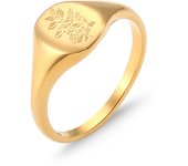 E.B.belle 18K chapado en oro flores silvres té girasol lavanda sin desvanecimiento anillos acero inoxidable mujer