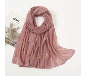 TR Cotton Meteor Hot Stamped Women's Scarf Accessories Star Gold Sparkling Scarf 1pcs