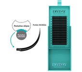 DIYDAY Ellipse Flat Eyelash Extensions 0.15 0.20 Super Softer Individual Flat Lashes Natural Look False Eyelashes for Makeup