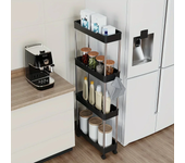 Home storage rack, toilet with wheels, bathroom storage rack, 3/4 layer rolling utility cart, bathroom storage platform, multi-p