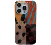 Leopard Print Four-Color Jigsaw Wave Point Hawksbill Patchwork Pattern Phone Cover Case for iphone 12 13 14 15 16 Pro Phone Case