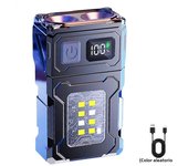 Powerful MINI Rechargeable Car Work Light EDC White & Red Flashlight 180° Rotatable Emergency Torch Waterproof Car Inspection