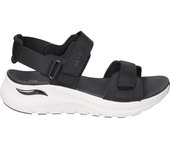 SKECHERS | Skechers Arch Fit 119465-BLK para Mujer – Sandalia en Color Negro – Sandalias Con Cuña y Plataforma – Arch Fit – Apto para Lavadora – Vegan – Alta Calidad – Modelo 119465-BLK
