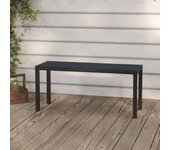 Banco de Jardín Maple y WPC Negro 110 cm