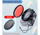 16X Macro HD Filter for GoPro 11 10 9 8 Black Waterproof Case Diving Red Purple Filter + Lens Cap + 58mm Adapter Ring