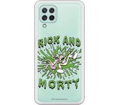 Funda original compatible con Samsung Galaxy A22 4G - Rick y Morty Logo Acid