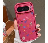 Colorful Love Heart Soft Case For Google Pixel 9 Pro XL 8 Pro 8A Solid Color TPU Silicone Phone Back Cover For Pixel 8 9 Pro