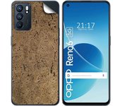Pegatina Vinilo Autoadhesiva Textura Corcho para Oppo Reno 6 5G