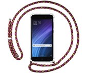 Tumundosmartphone Funda Colgante Transparente para Xiaomi Redmi 4A con Cordon Rosa / Dorado