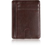 RFID Blocking Wallet Business Card Cover for Case Super Thin Men Leather Credit Card Holder