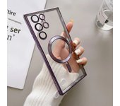 Fashion Plating For Magsafe Magnetic Phone Cases For Samsung Galaxy S24 S22 S23 Ultra Plus Wireless Charging Soft Silicone Cover