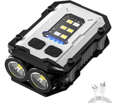 Super Bright Powerful Pocket Torch Light LED Multifunctional Linterna Magnetic COB LED EDC Mini Keychain Flashlight Rechargeable