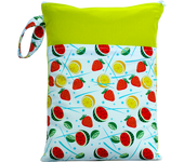 Biai hermoso patrón poliéster bebé impermeable traje de baño bolsa doble bolsillo bebé pañal seco MINI BOLSA húmeda pañal bolsa 25*35