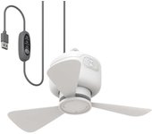 Ventilador de camping, versión enchufable USB, aspas desmontables, ganchos, ventilador de techo pequeño, ventilador de techo portátil con enchufe desmontable