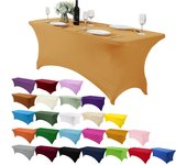 4FT/6FT/8FT Spandex Table Cover Table Universal Fitted Stretch Tablecloth for Party, Banquet, Wedding and Events