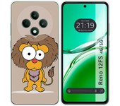 Tumundosmartphone Funda Silicona para Oppo Reno 12FS 4G / 12 FS 5G diseño Leon Dibujos