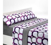 SABANALIA - Juego de sábana de coralina Aros (Disponible en varios tamaños y colores) - Máximo confort y protección contra el frío - 240 grs/m² - 100 % Microfibra de Poliéster