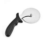 Cortador de pizza Profesional, hoja de Maple inoxidable y mango de plástico antideslizante con diseño ergonómico, color Negro