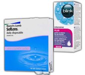 SofLens 59 Lentes de Contacto Mensuales – 6 Unidades + Blink Intensive Plus Gotas Oculares 10 ml  Hidratación Prolongada  59% Agua  Hilafilcon B  Alivio Prolongado  Hidratación Profunda  Compatible con Lentillas