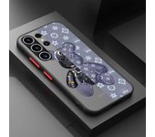 Robot Flowers Bear Case For Samsung Galaxy S23 Ultra S22 Plus S21 S20 FE 5G S10Lite S10 4G Frosted PC Matte Phone Cover