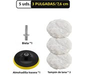 5 Piece 3/4/5 Inch Polishing Set Car GadgetsCar Polishing PadCar Wax Sponge Disc Wool WheelCar Paint Care Polishing Pad