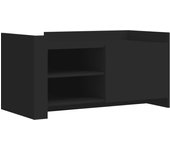 vidaXL Mesa de centro de madera de ingeniería 100x50x50 cm Blanco, Negro, Roble Sonoma Mesita de Salón o Comedor o Auxiliar Mesa de Café Meuble Salón