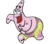 Parches Ropa Bob Esponja – Parche Bordado Ropa – (licencia oficial) – Esponge Bob – Patricio – Infantil – Alegría – Fondo de Bikini – 6,4 x 7,7 cm. - Moda The Happy Patch