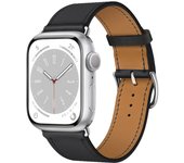 Correa de Piel para Apple Watch 49mm 46mm 45mm 44mm 42mm 41mm 40mm 38mm iWatch Series 10 9 8 7 6 5 4 3 2 1 SE Ultra 2 Pulsera de Cuero Suave Hebilla Cuadrada para Reloj Apple