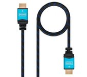 Cable HDMI 2.0 4K Nanocable 10.15.3702/ HDMI Macho - HDMI Macho/ 2m/ Negro/ Azul