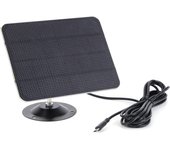 Panel Solar Monocrystallino 3W 5V Cargador De Energía Portátil Montaje En Pared IPX6 Para Cámara De Seguridad Exterior Inalámbrica