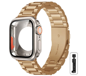 Change to Ultra Case+Band For Apple Watch 46mm 44 42mm 45mm Metal Stainless Steel strap for iWatch series Series 10 9 8 7 6 SE 5