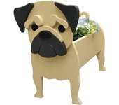 Maceta para perro, maceta con forma de perro, de PVC, para plantas de interior y exterior, bonita maceta para perro (maceta para carlino)