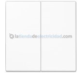 Tecla doble para interruptor o pulsador BLANCO JUNG LS 995 WW
