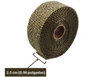 2.5cmx5m Exhaust Pipe Insulation Thermal Heat Wrap Roll Insulation Cotton Banana Cloth Motorcycle Fiberglass Heat Shield Tape
