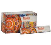 12 pack x Incienso Mandala Sweet Amber de SATYA en varillas - Energía y amor con aroma de ámbar dulce - Protección y relajación para el hogar y rituales - 15g original de India