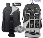Mochila De Hombros Impermeable Para Fotografía Con Trípode De Video Gran Capacidad Para Cámara DSLR Canon Nikon Sony Pentax Incluye Cubierta De Lluvia
