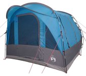 vidaXL Tienda de campaña túnel para 3 personas impermeable azul