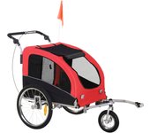PawHut 2 en 1 Remolque para perros Jogger Remolque para bicicletas para perros Remolque para bicicletas para perros 155 x 83 x 108 cm