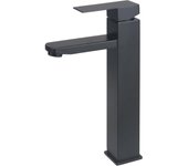 Grifo Lavabo Grifo de Baño para Lavabos de Baño Grifo Lavabo Alto Grifo de Lavabo Grifo Monomando Lavabo de Maple Inoxidizable With VáLvula de Cerámica Chrome Negro