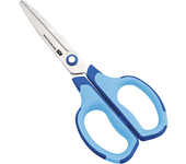 SDI Soft Touch - Tijeras Infantiles con Punta Roma de 18 cm, Apta Zurdos. Color Azul