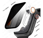 Case For apple watch Apple Watch Series9/8/7/6/5/4 SE 44 45 41 40mm change to Ultra Privacy Tempered Glass Screen Protector case