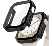 Glass+cover For Apple Watch case series 9 8 7 6 5 4 se 44mm 40m 41mm 45mm Straight Edge Screen Protector apple watch accessories