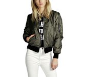 Spring Autumn Women Thin Jackets Tops Basic Bomber Jacket Long Sleeve Coat Casual O-neck Collar Slim Fit Outerwear