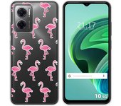 Funda Silicona Transparente para Xiaomi Redmi 10 5G diseño Flamenco Dibujos