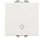 SIMON 270 | Pulsador grabado luz luminoso 10A blanco 20000161-090