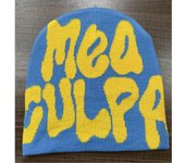Gorros hombres mujeres calidad lana Cap caliente Kpop moda cien tomar lana Cap Ins nuevo neto rojo diseño Y2K meaculpa Beanie