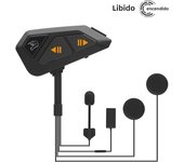 Freedconn FG Bluetooth Motorcycle Helmet Intercom Headset 1000M BT5.0 Interphone Communicator 10Riders Waterproof FM Radio Music