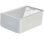 Tradineur - Caja de zapatos - Fabricado en plástico - Ideal para la organización y guardado de calzados - 14 x 23,7 x 34,5 cm - Color Blanco
